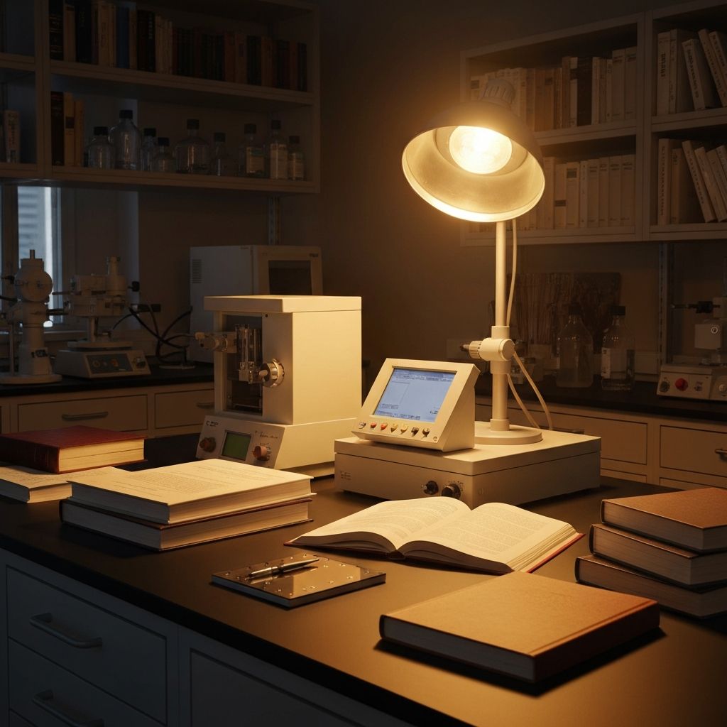 Scientific laboratory setting representing research and knowledge