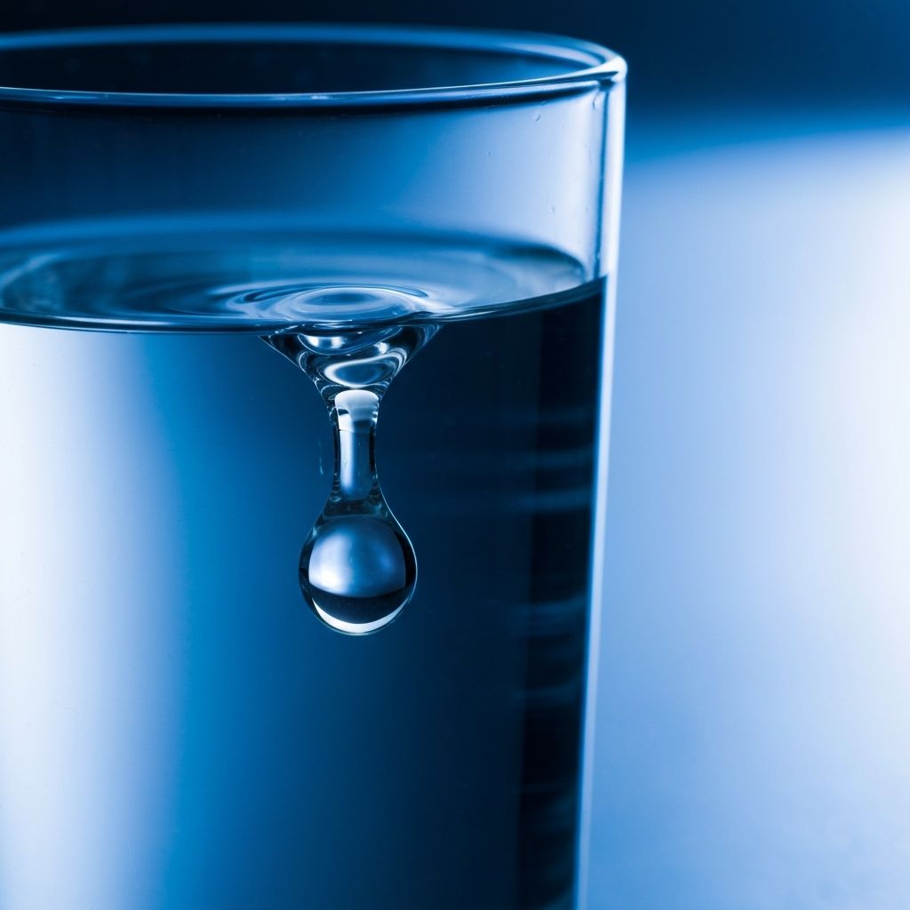 Water droplet symbolizing hydration and wellness